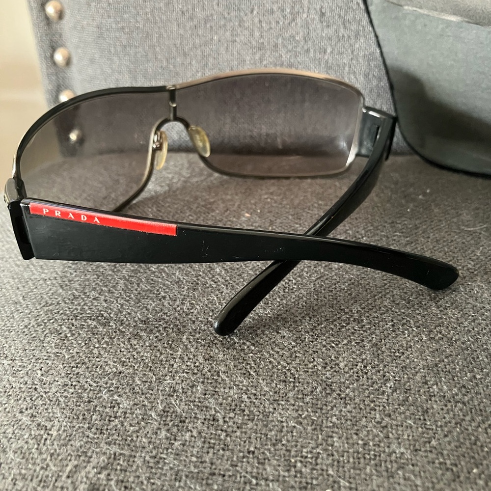 Prada Black and Red Vintage Sunglasses